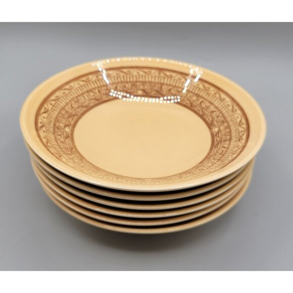 Pharohs Gold Taylor Smith Taylor TST Master Salad and 6 Salad Place Bowls Set - Picture 7 of 11